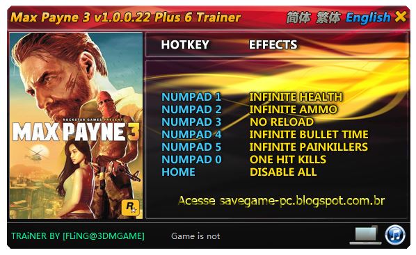 Max Payne 2 Trainer Free Download